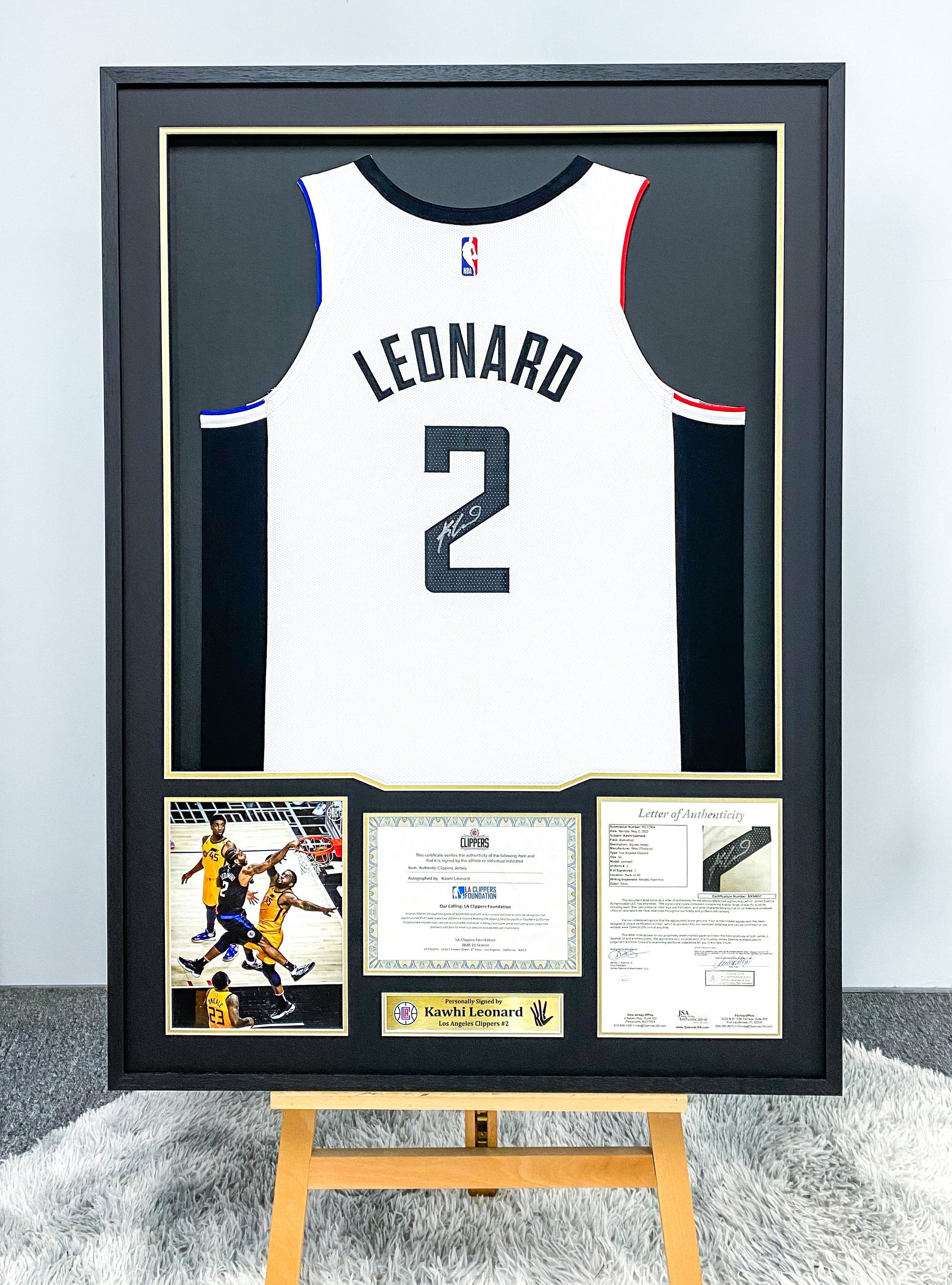 Kawhi Leonard Los Angeles Clippers Jersey Custom Framing
