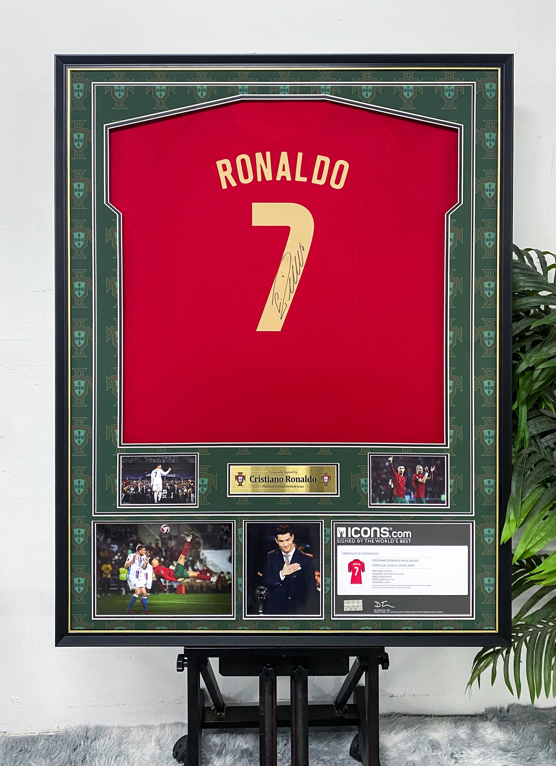 Cristiano Ronaldo Portugal Autographed Custom Framed Jersey