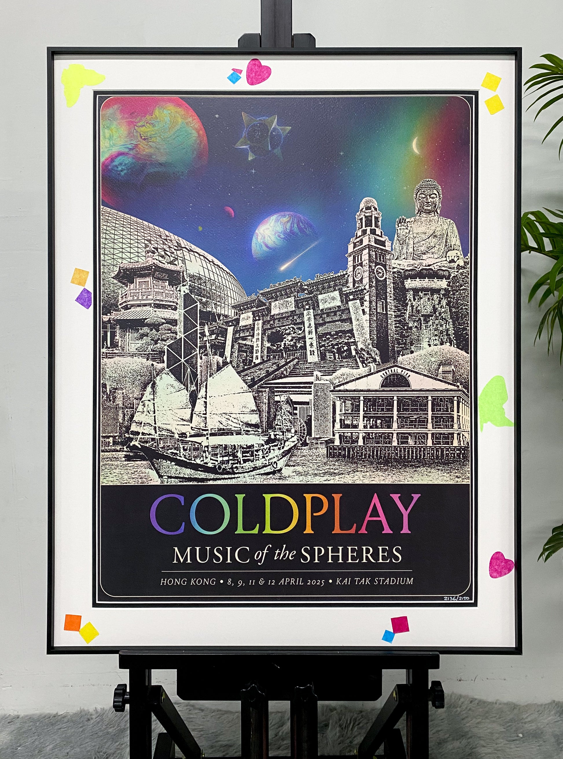 Coldplay Hong Kong Kai Tak Concert Poster Framing