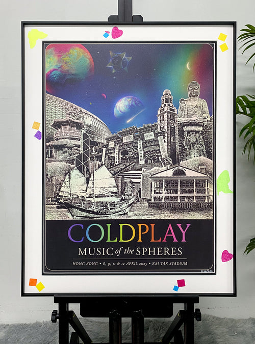 Coldplay Hong Kong Kai Tak Concert Poster Framing