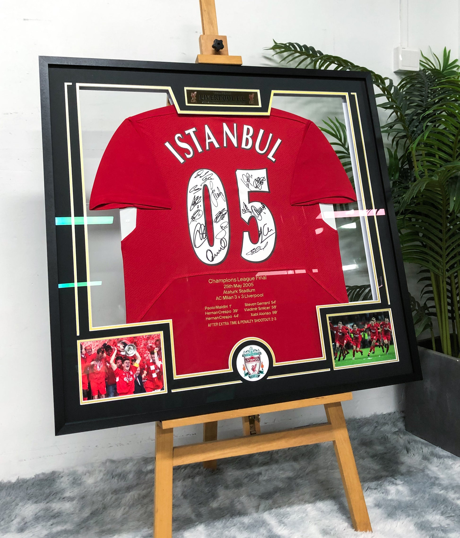 Liverpool FC Autographed Jersey Framed