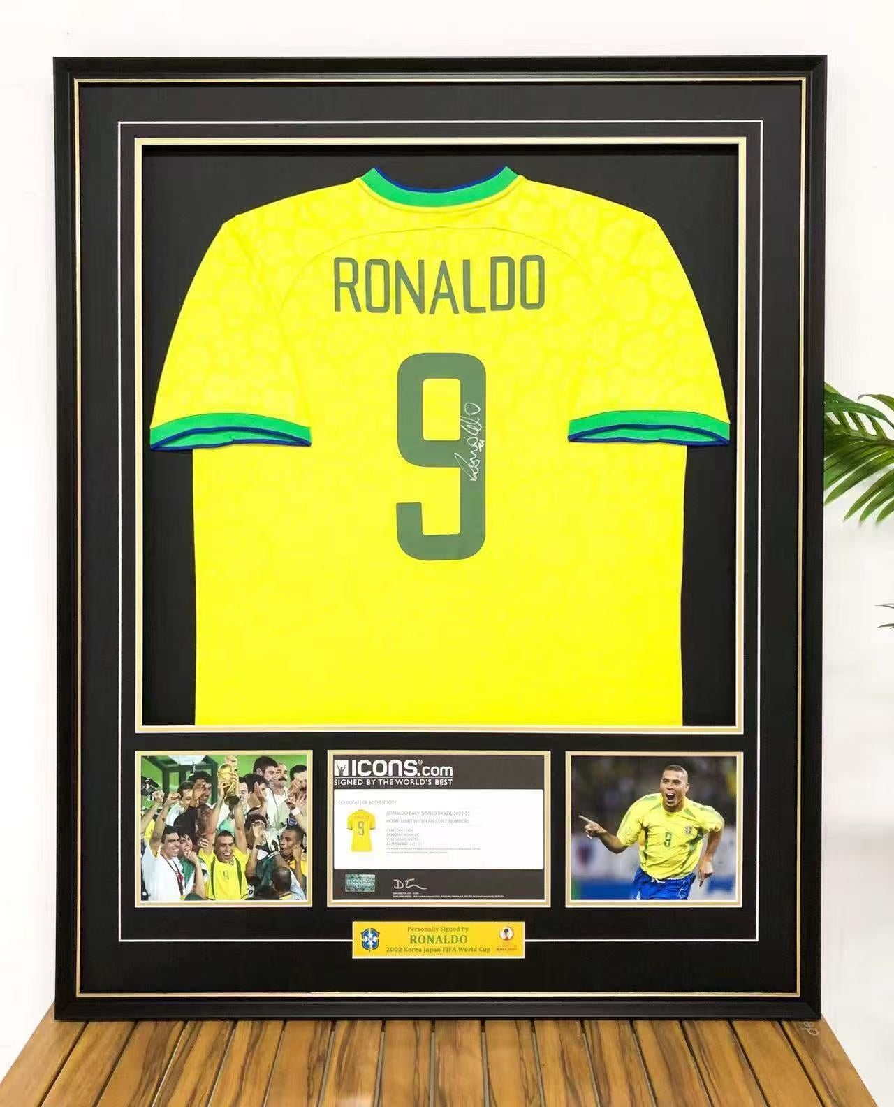 Ronaldo Brazil National Team Autographed Jersey – Custom Framing
