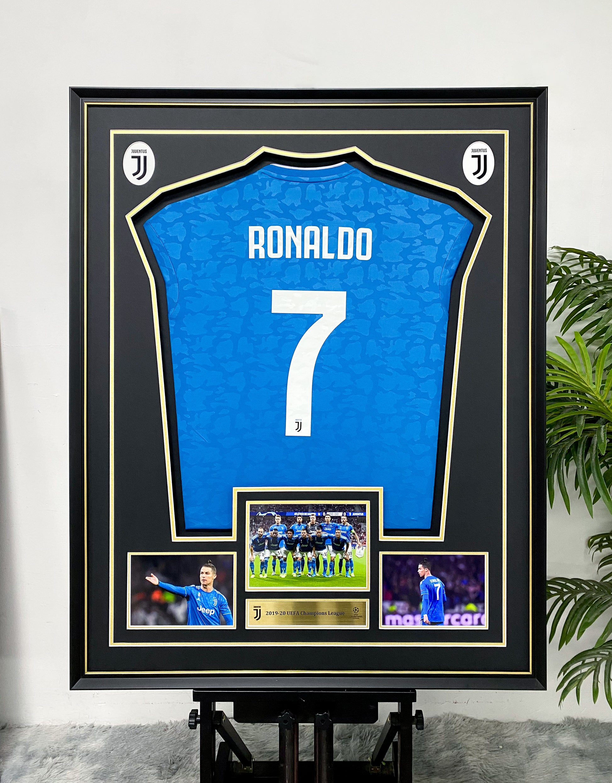 Cristiano Ronaldo Juventus Away Jersey Framing