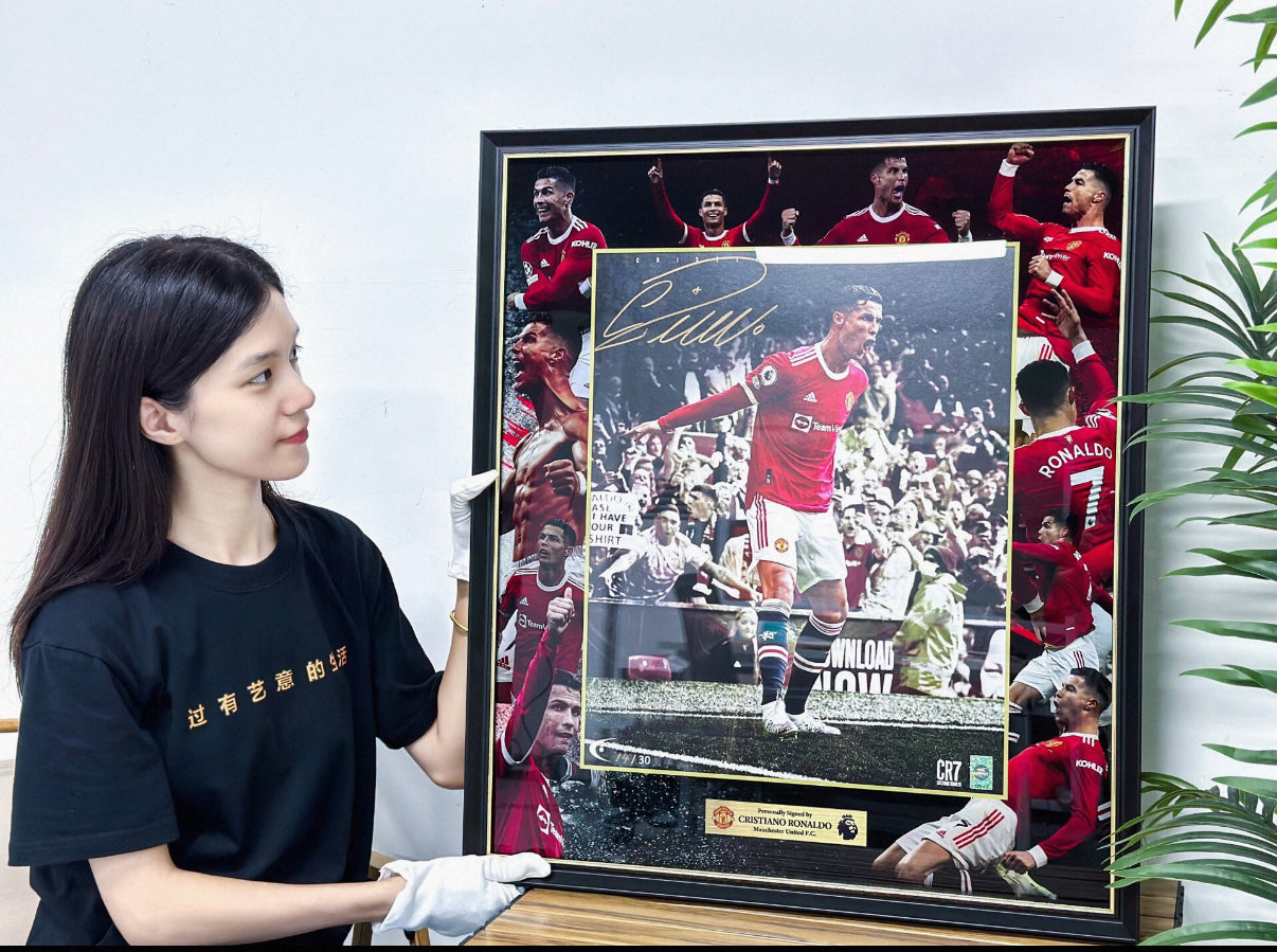 Cristiano Ronaldo Manchester United Custom Framed Poster