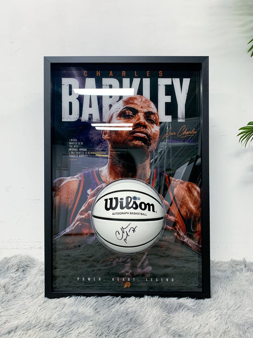 Charles Barkley Phoenix Suns Signed Basketball Framing