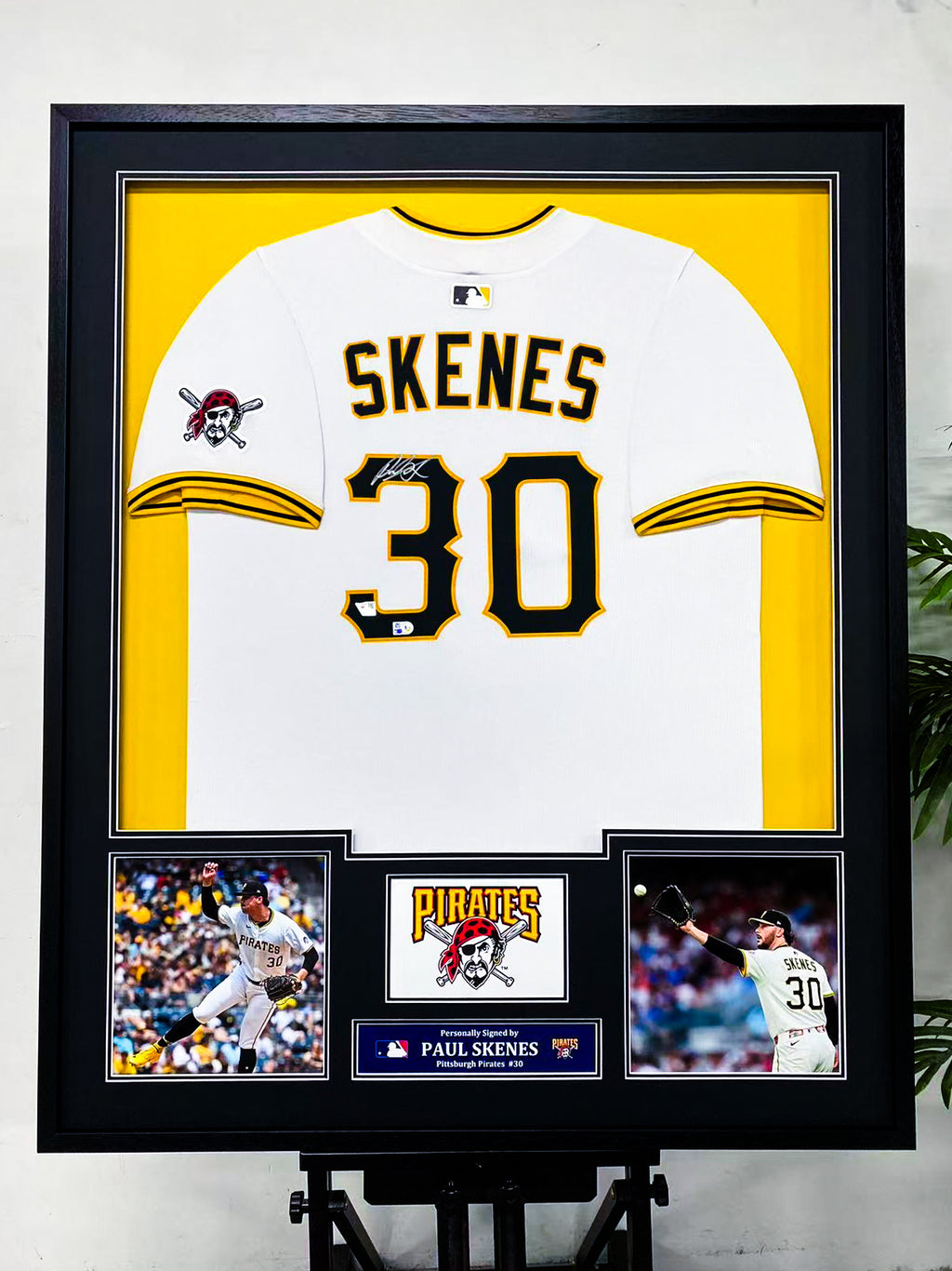 Paul Skenes Signed Pirates Framed Jersey