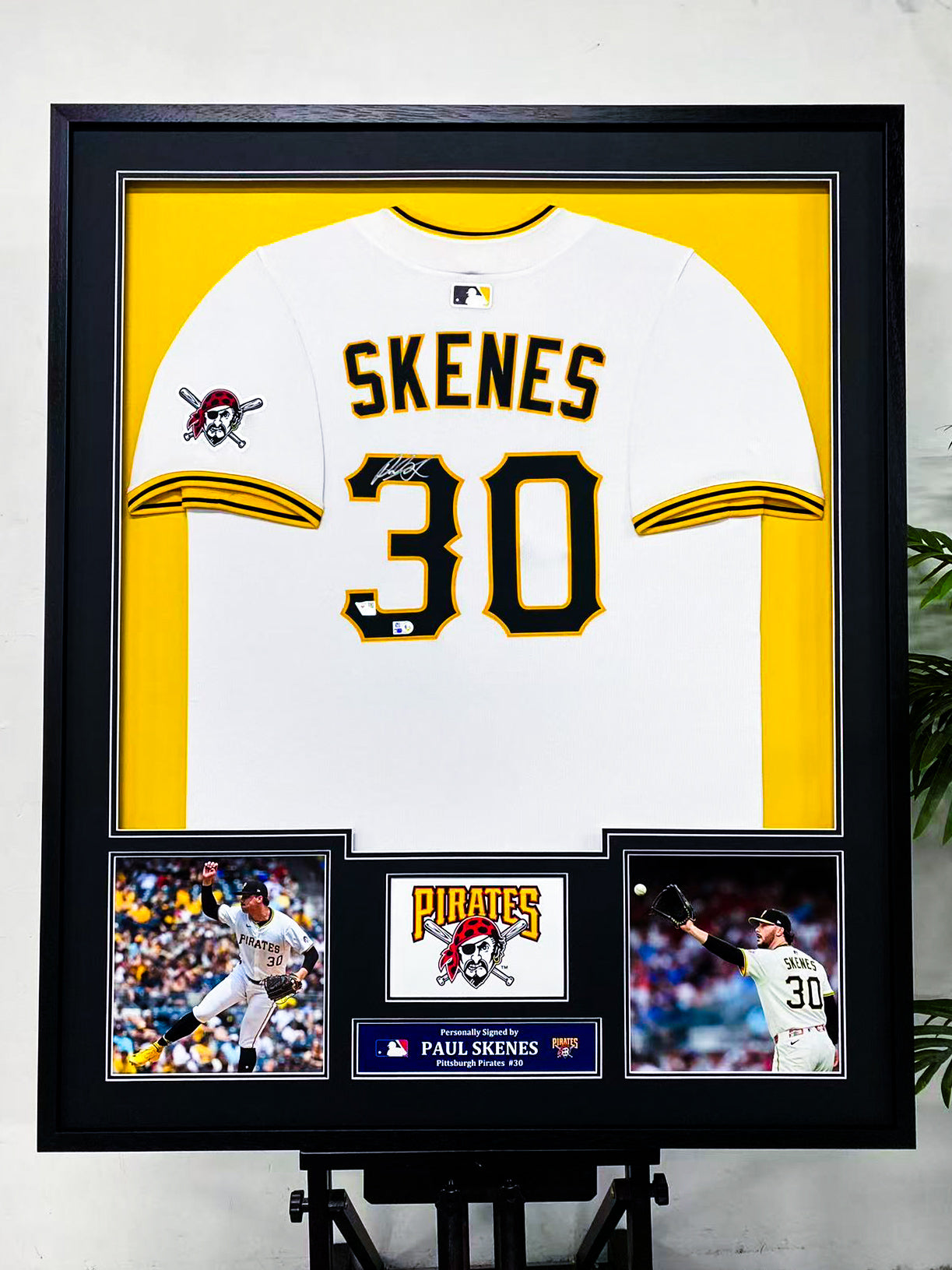 Paul Skenes Signed Pirates Framed Jersey