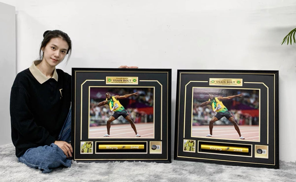 Usain Bolt Sentimental Item Custom Framed