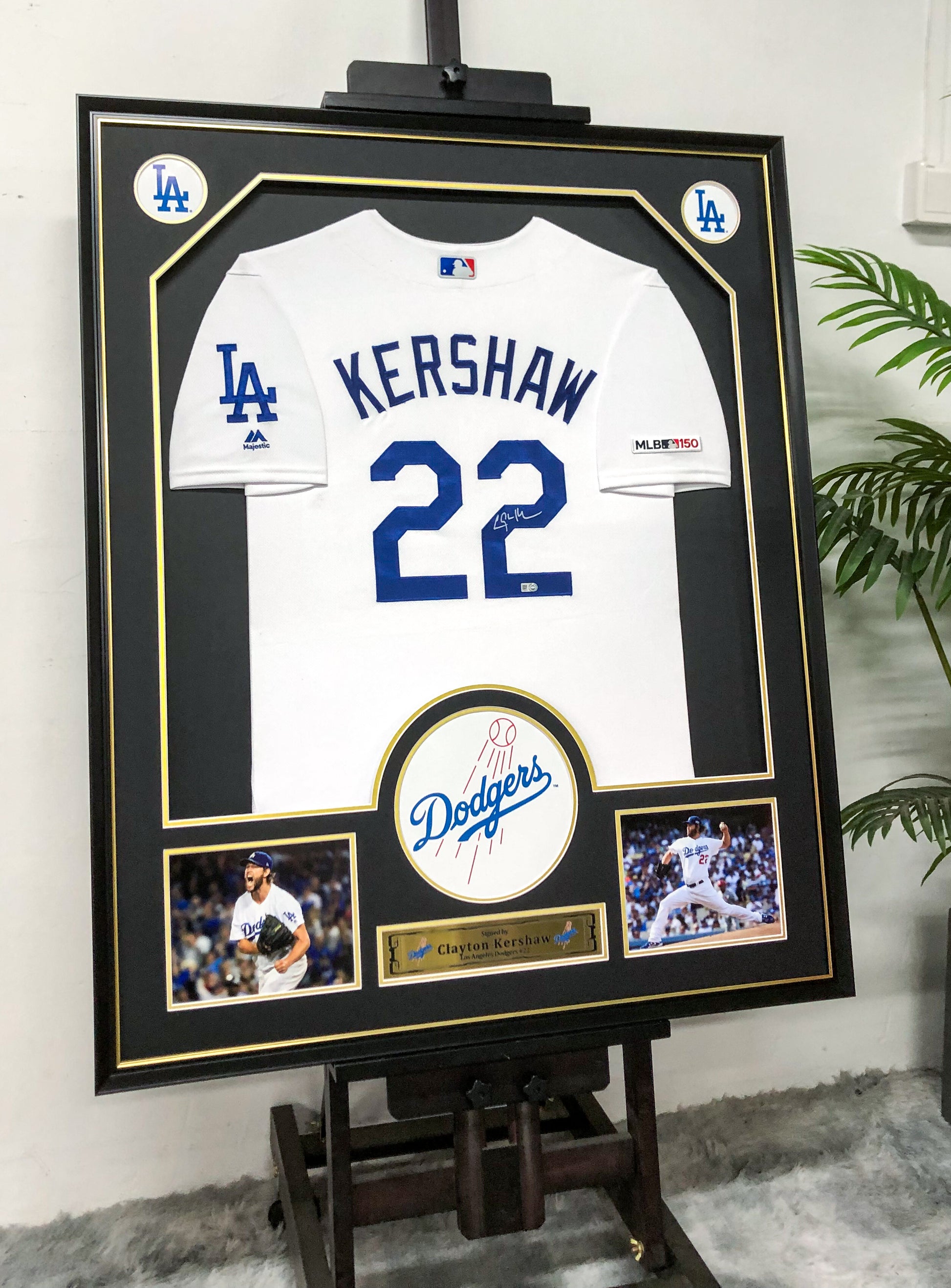 Clayton Kershaw Los Angeles Dodgers Autographed Custom Framed Jersey