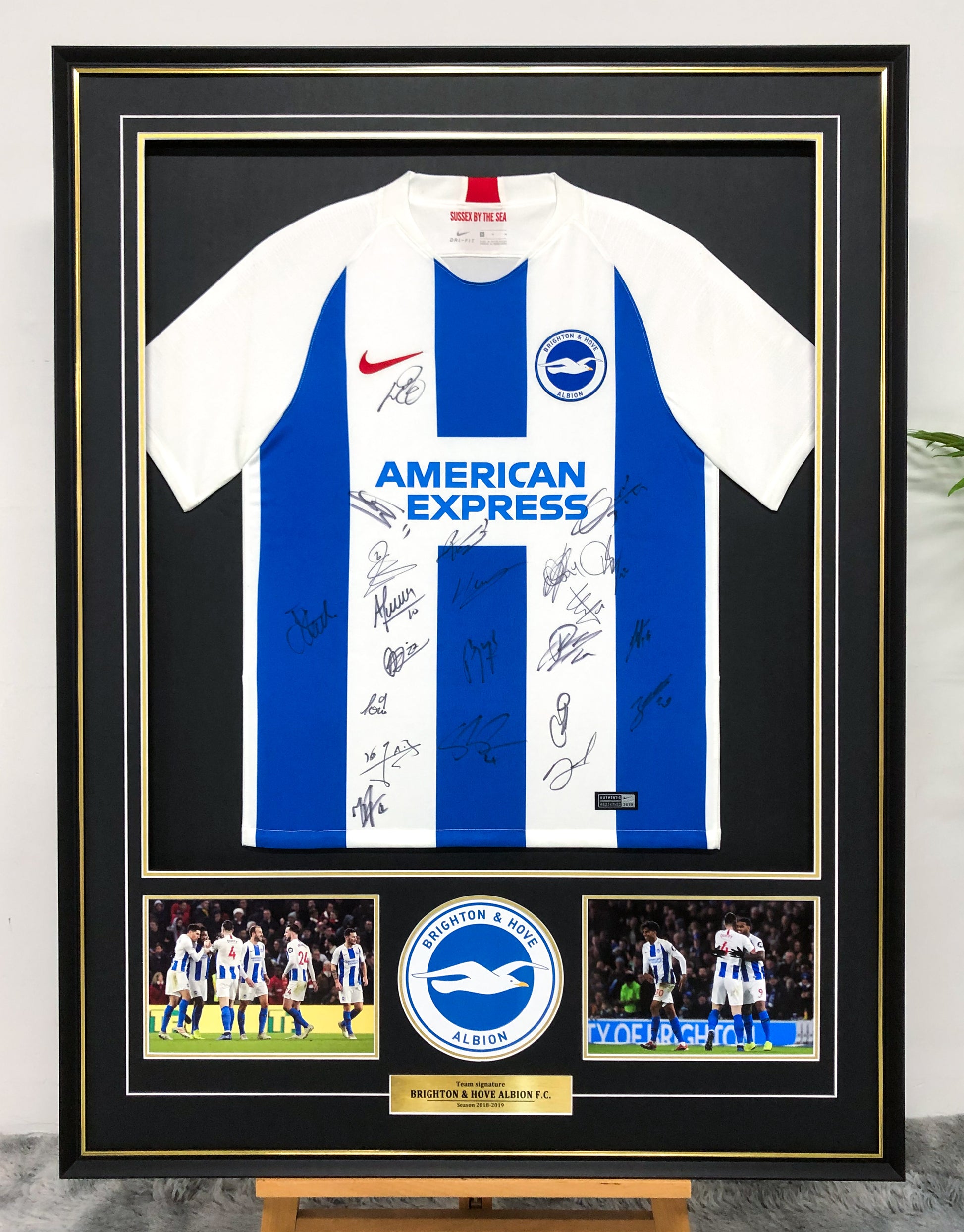 Brighton Custom Framed Autographed Jersey