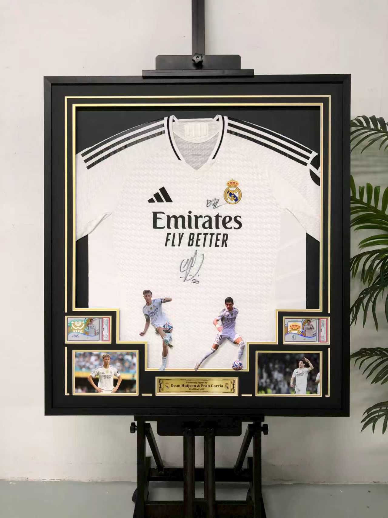 Fran García & Huijsen Real Madrid CF Framed Signed Jersey