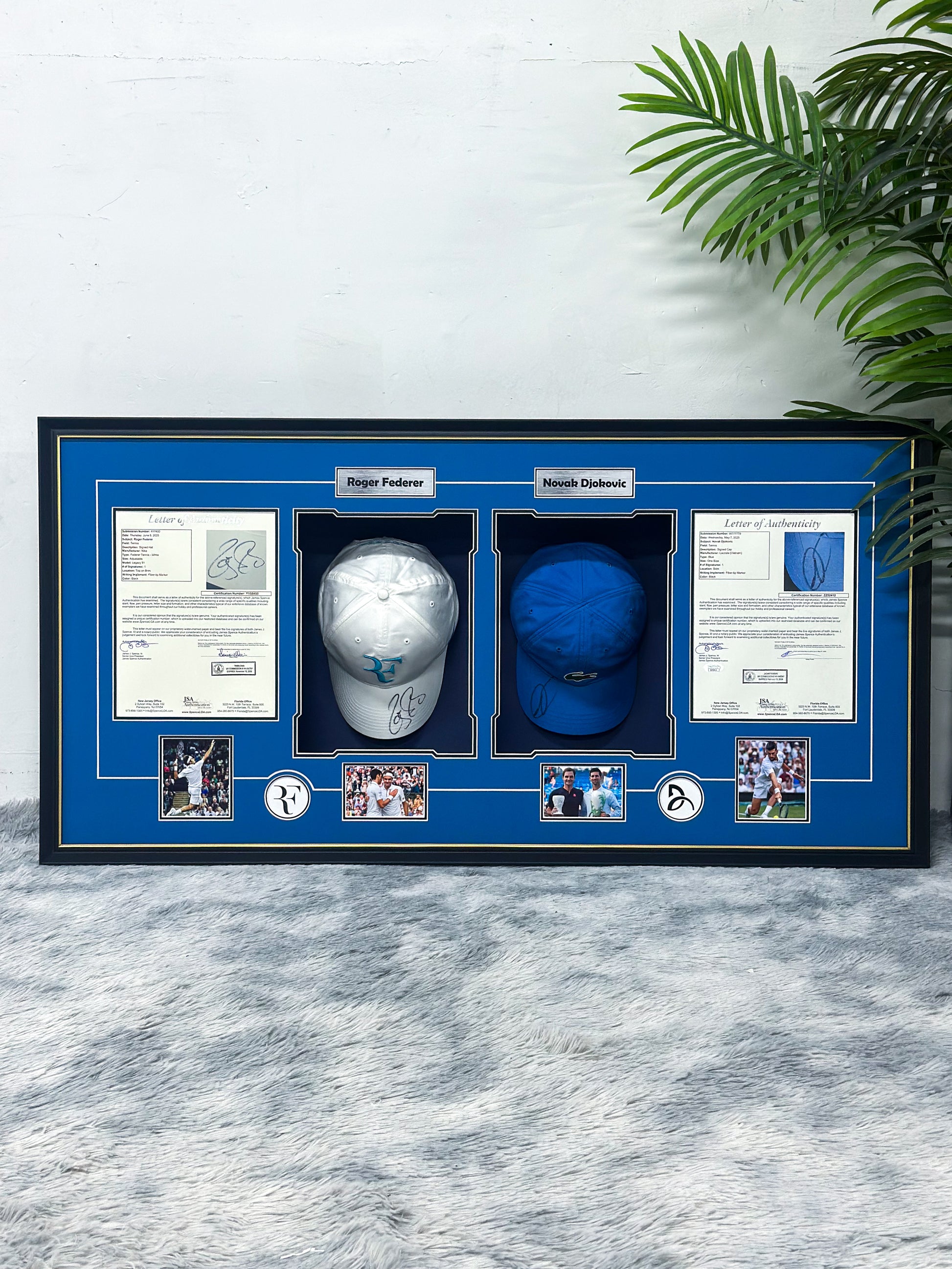 Roger Federer & Novak Djokovic Framed Hat
