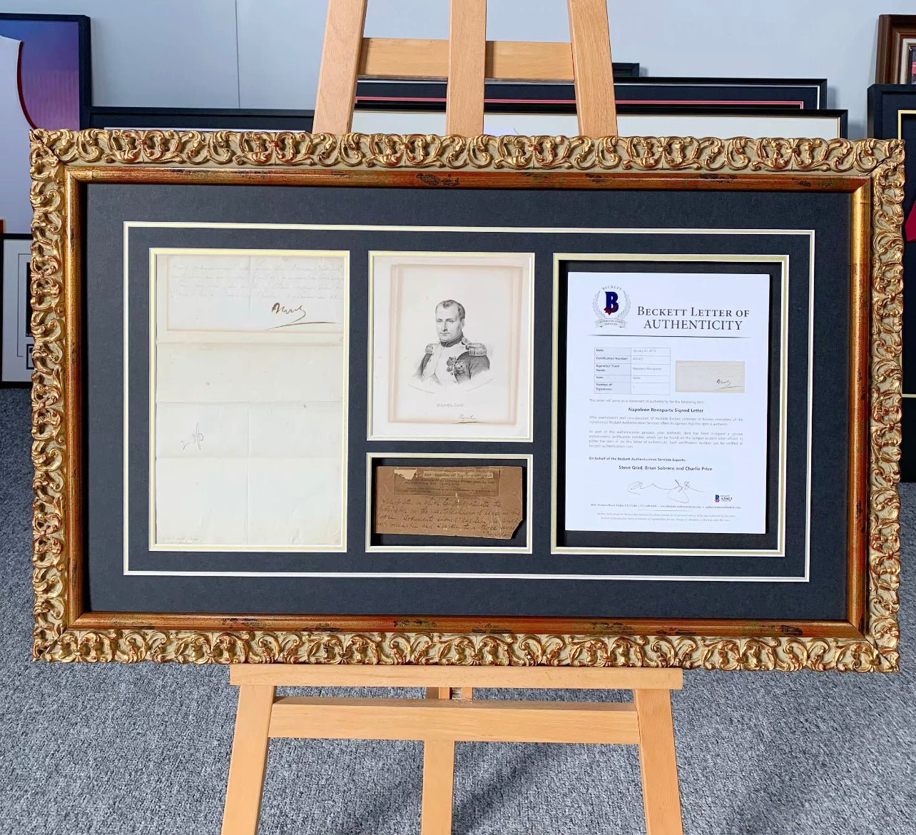 Napoleon Collectible Item Custom Framed
