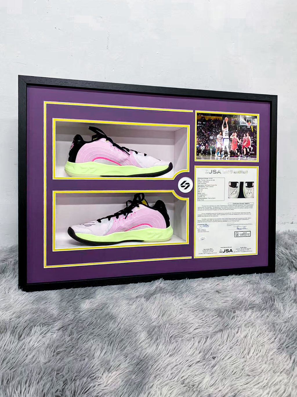 Luka Doncic Autographed Basketball Shoes Collectible Memorabilia