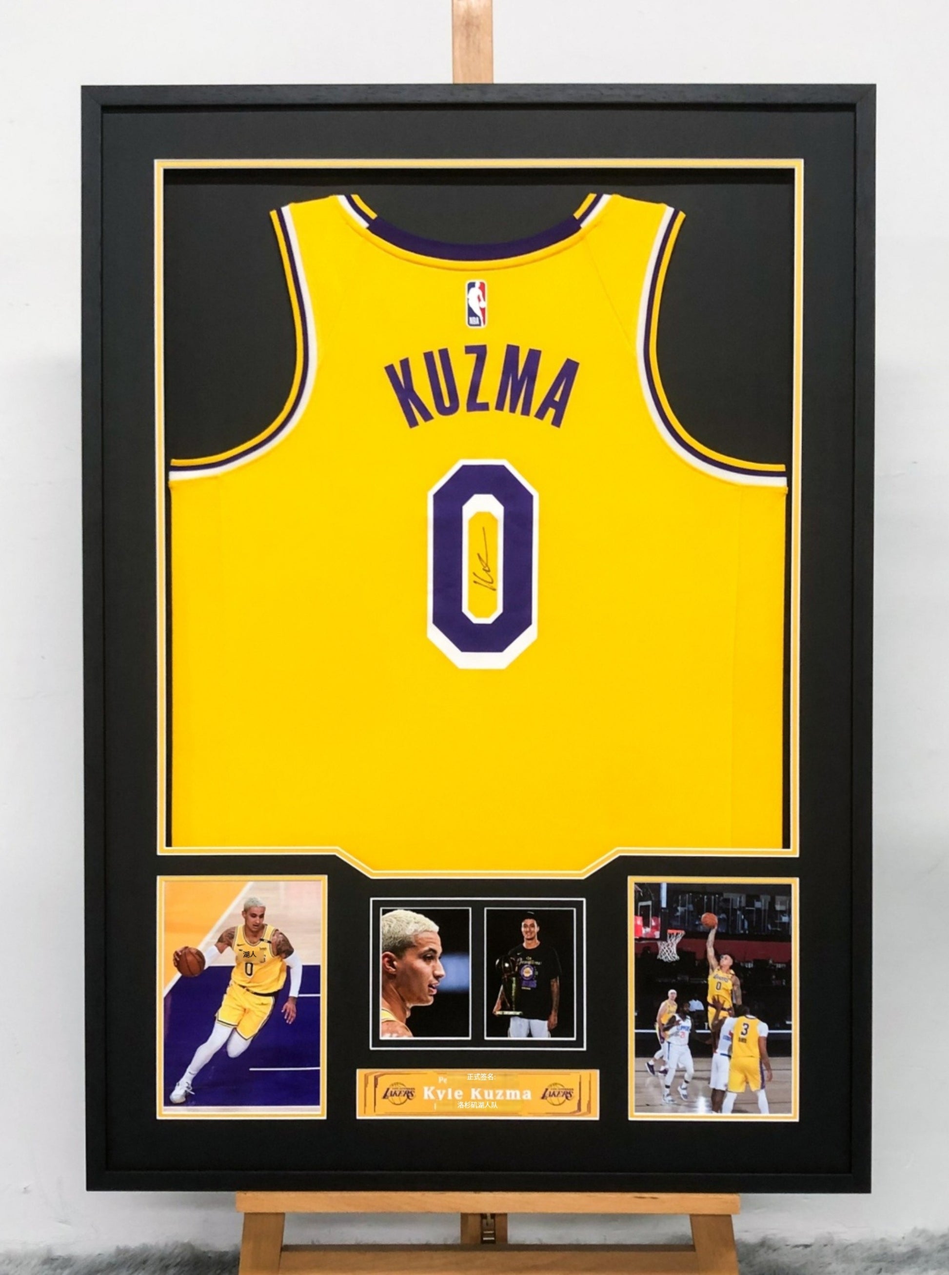 Kyle Kuzma Los Angeles Lakers Jersey Custom Framing