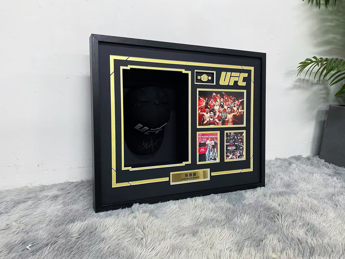 Zhang Weili UFC Signed Cap Display Frame – Asia First UFC World Champion