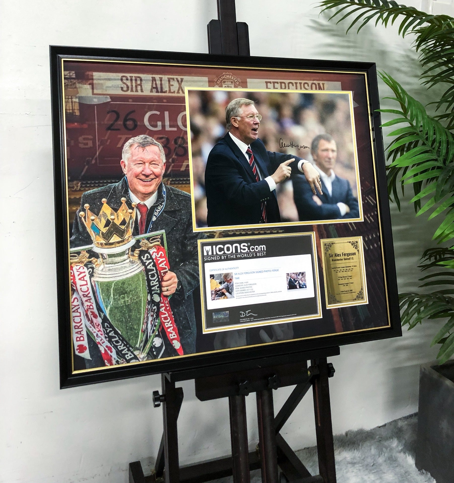 Ferguson Manchester United Autographed Custom Framed Poster