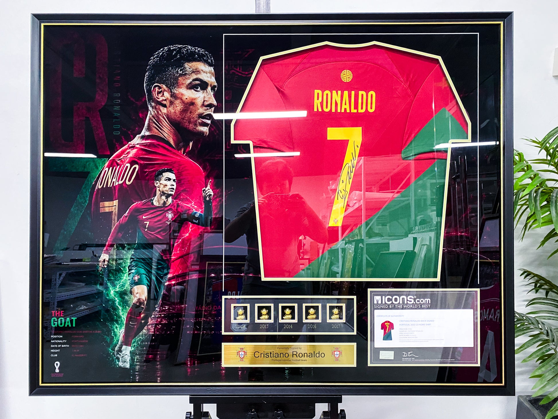 Cristiano Ronaldo Signed Portugal Framed Jersey
