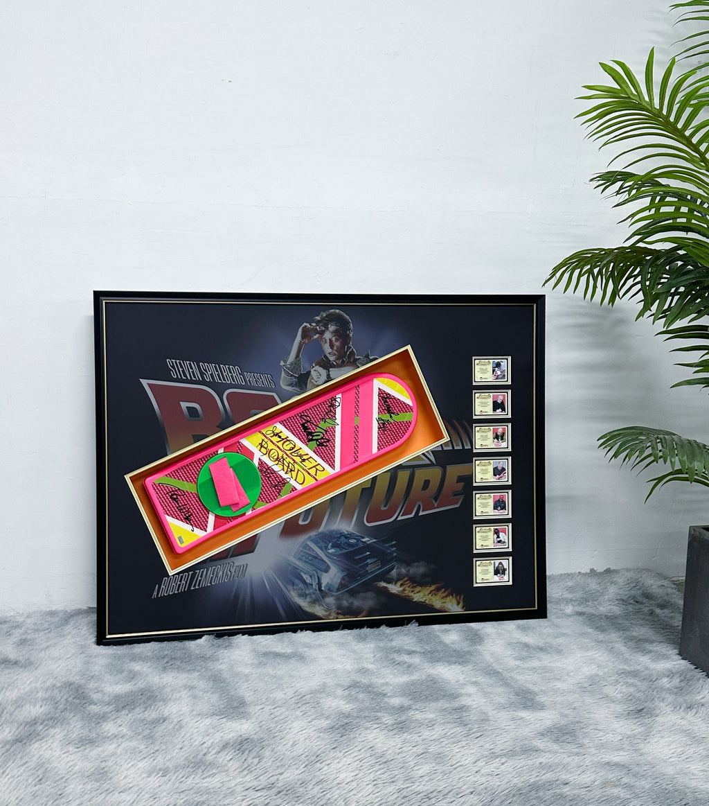 Back to the Future skateboard custom framing