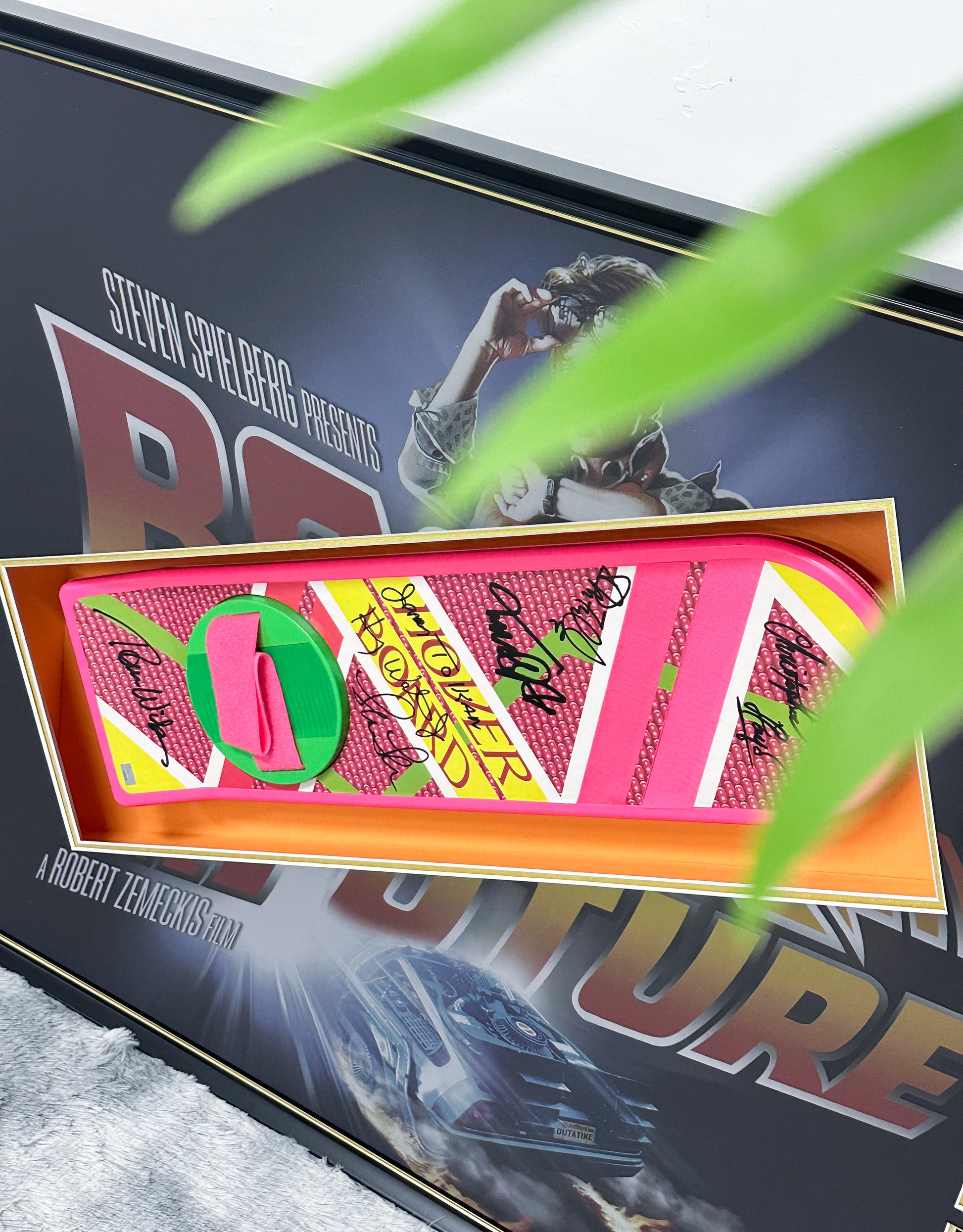 Back to the Future skateboard custom framing