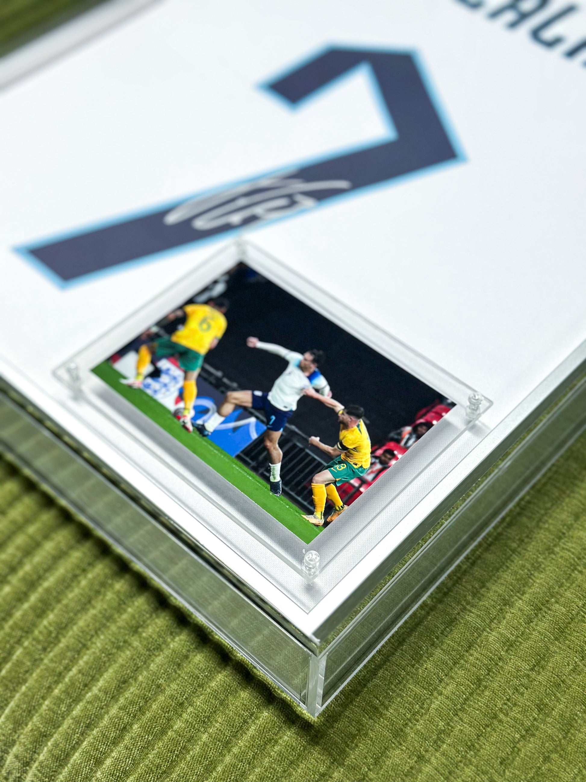 Jack Grealish Manchester City Autographed Jersey Framed