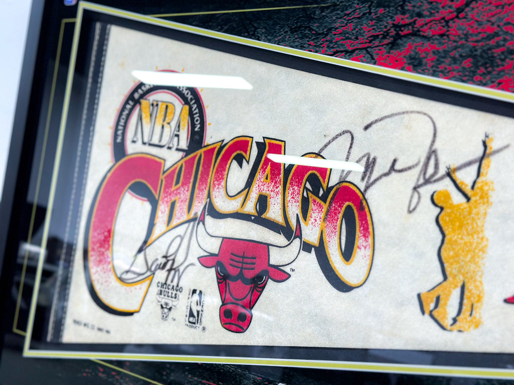 Michael Jordan Chicago Bulls Autographed Item Custom Framed Display
