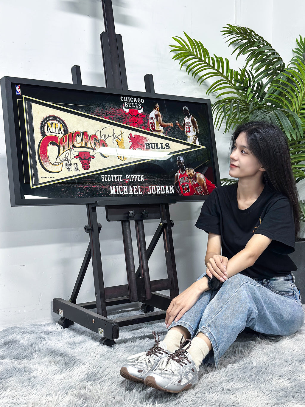 Michael Jordan Chicago Bulls Autographed Item Custom Framed Display