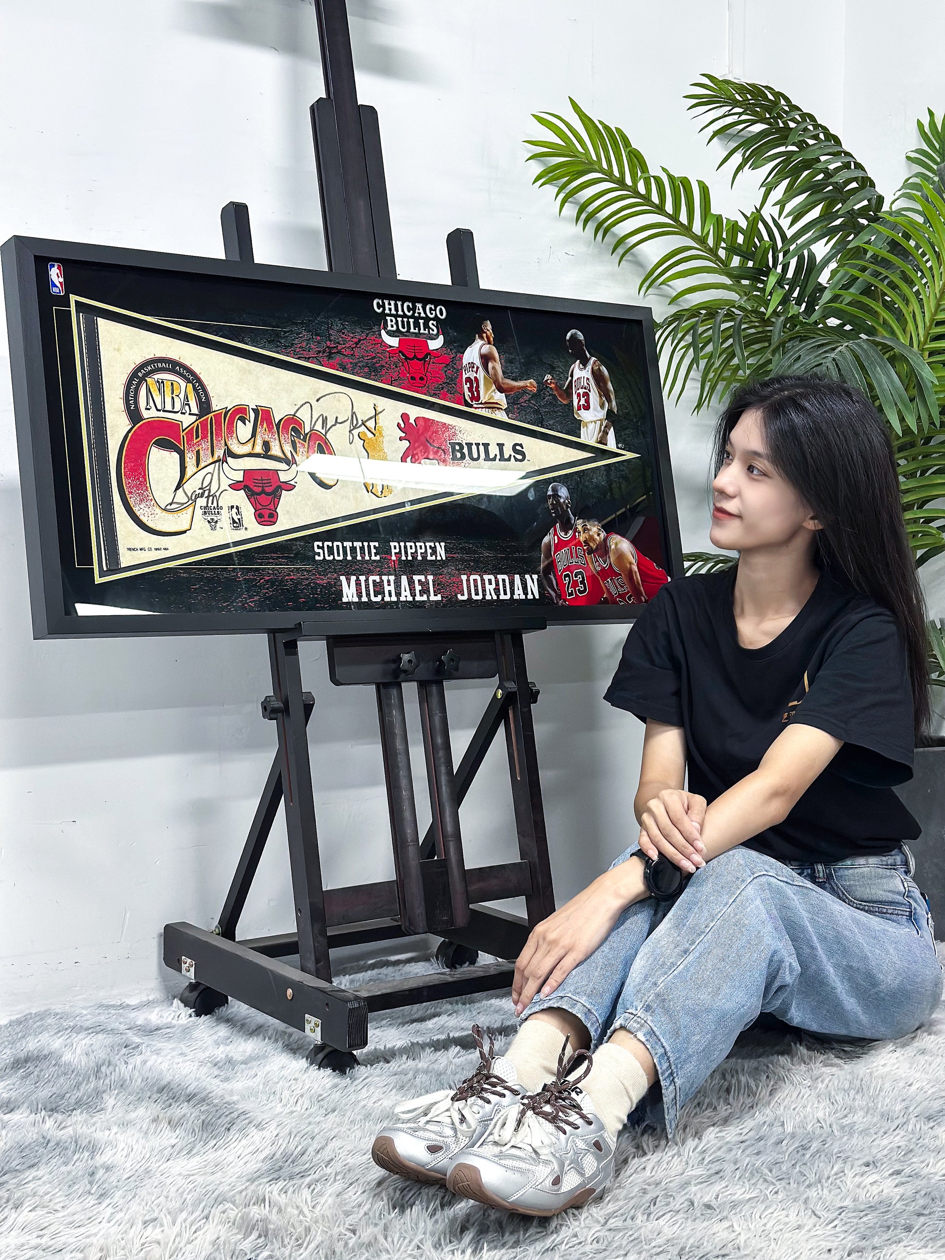 Michael Jordan Chicago Bulls Autographed Item Custom Framed Display