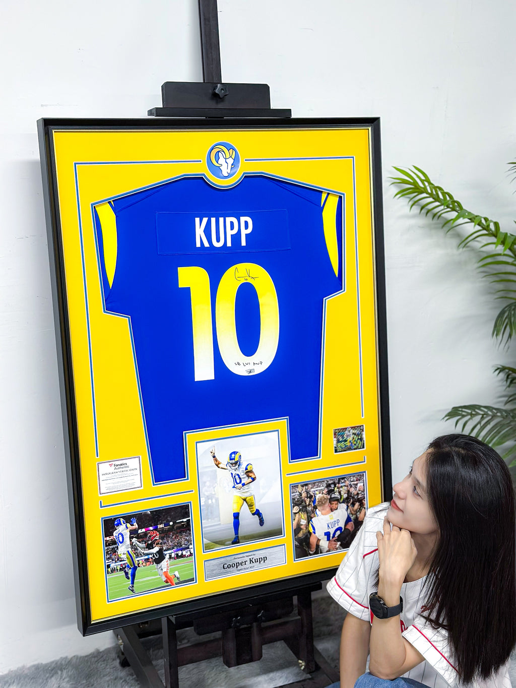 Cooper Kupp Los Angeles Rams NFL Signed Jersey Framed Display