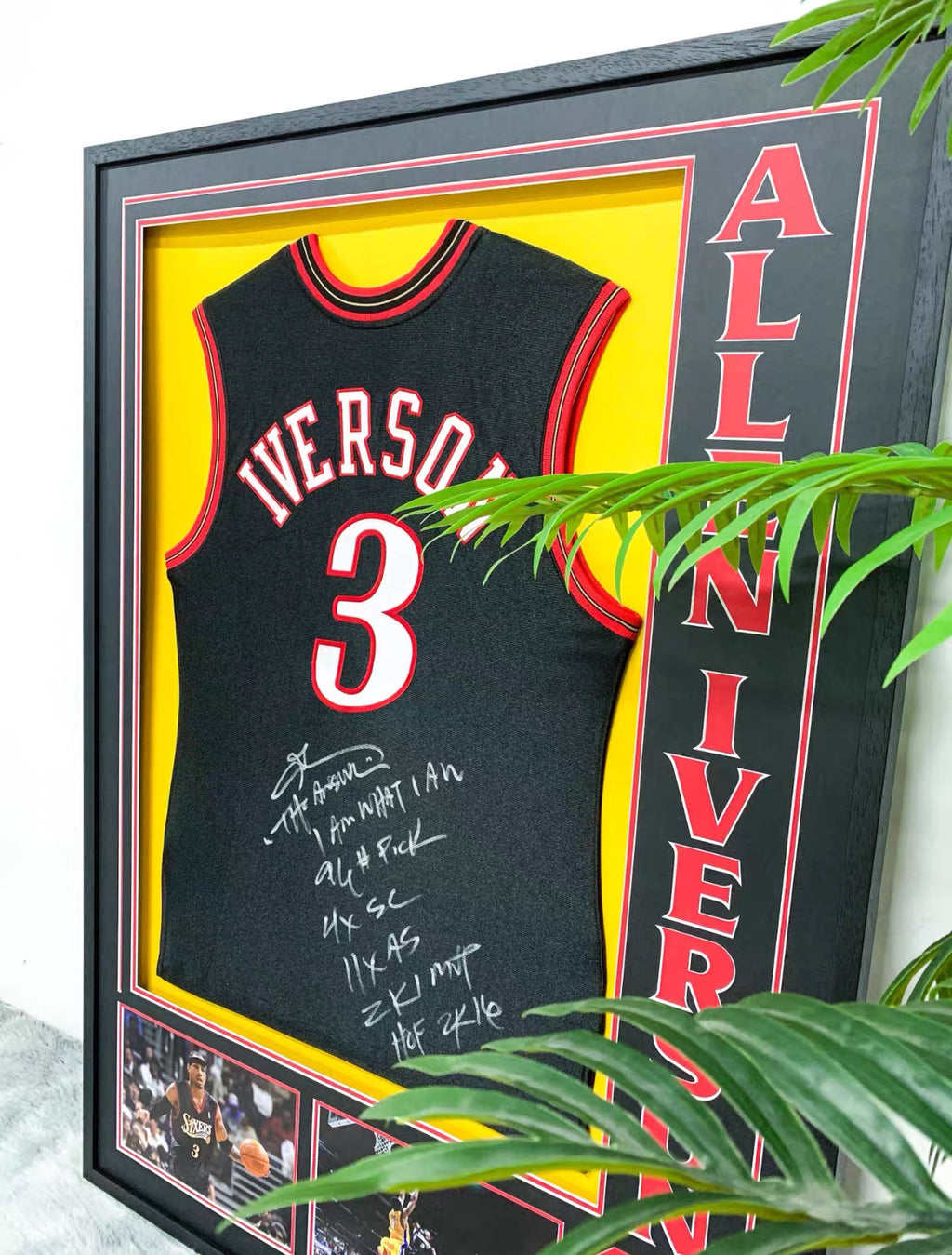 Allen Iverson簽名球衣個性化定製設計裱框00008