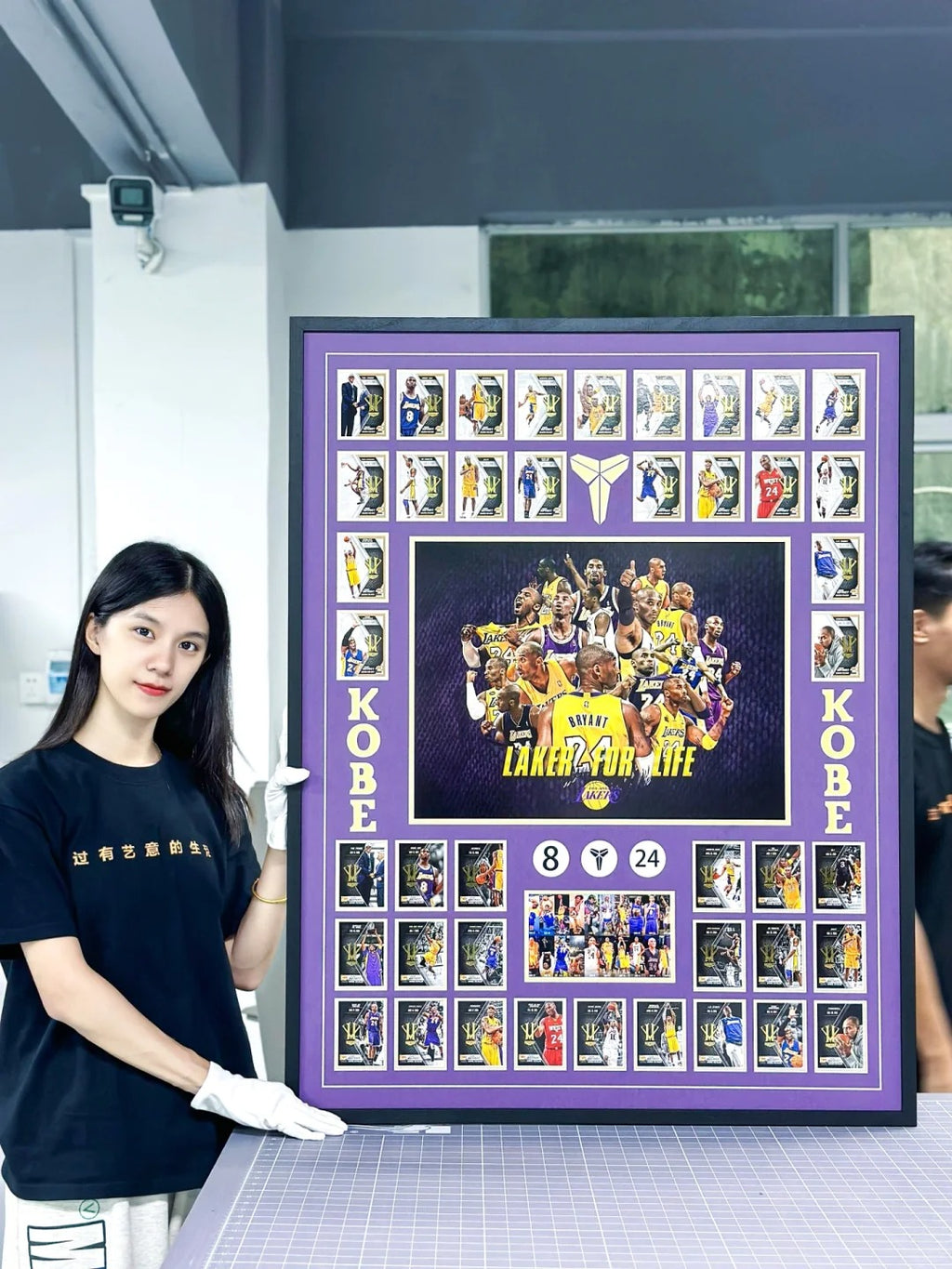 Kobe Bryant Trading Card with Personalized Custom Design Framed 000045