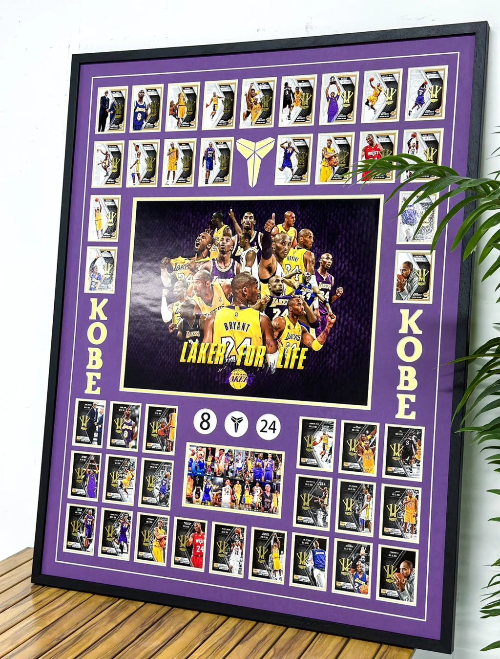Kobe Bryant Trading Card with Personalized Custom Design Framed 000045