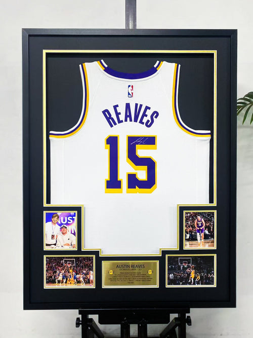 Austin Reaves Los Angeles Lakers #15 Jersey Framing