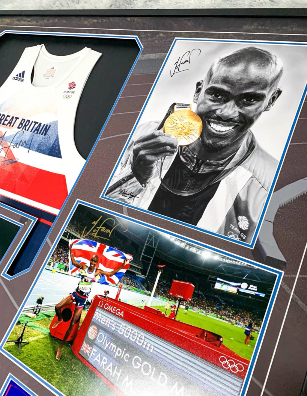 Mo Farah Autographed Memorabilia | Personalized Framed Keepsake