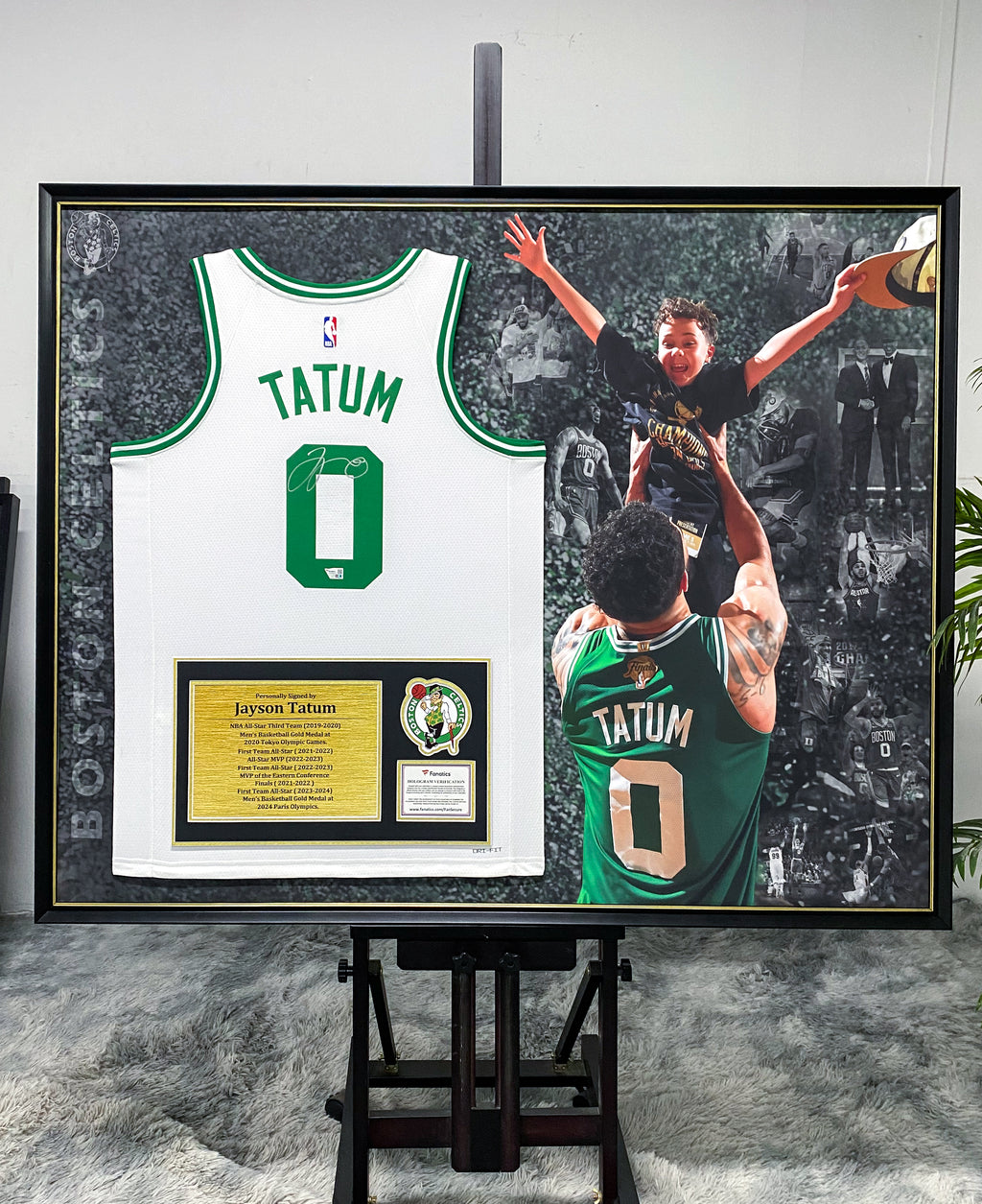 Jayson Tatum Boston Celtics Jersey Custom Framing