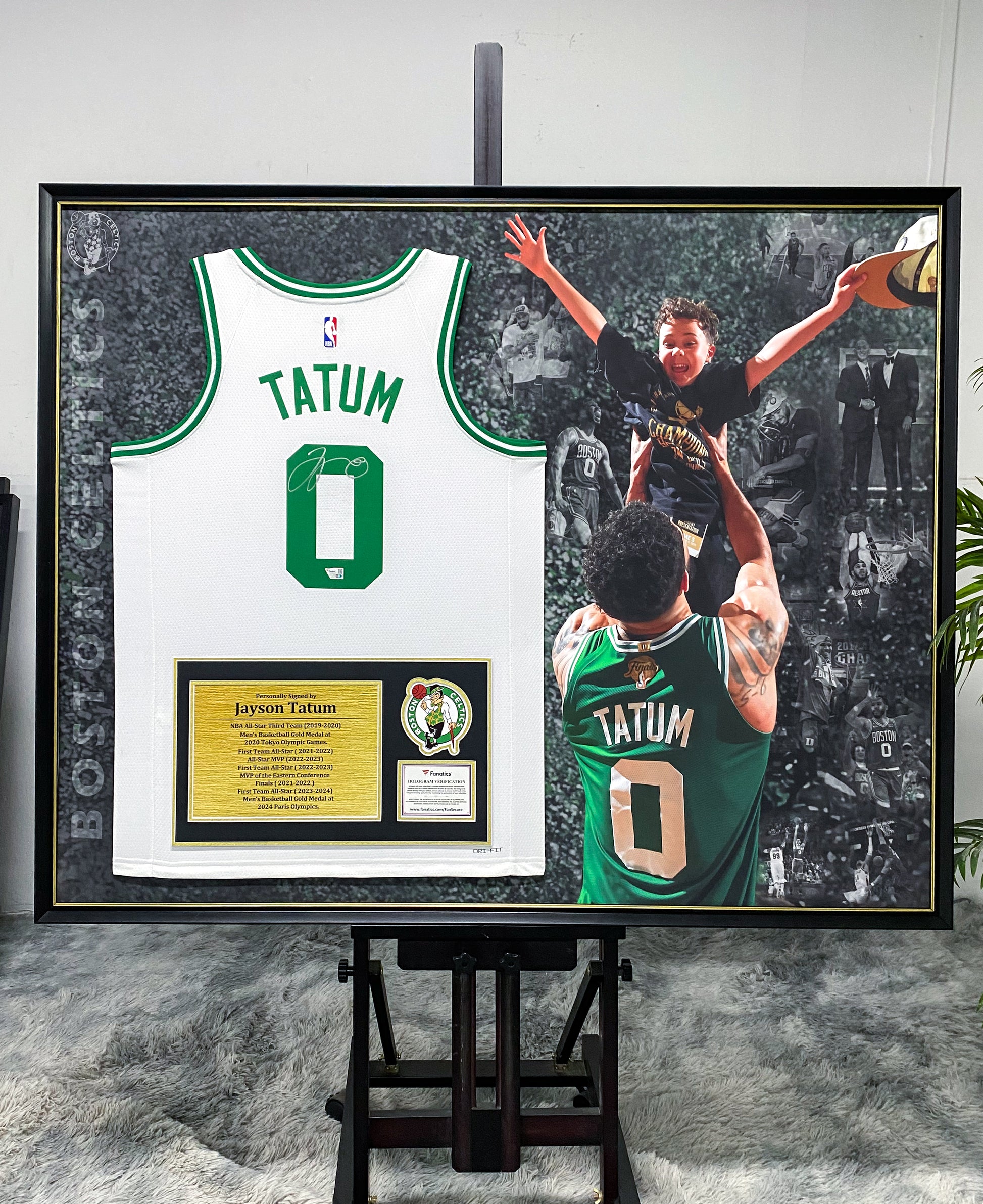 Jayson Tatum Boston Celtics Jersey Custom Framing