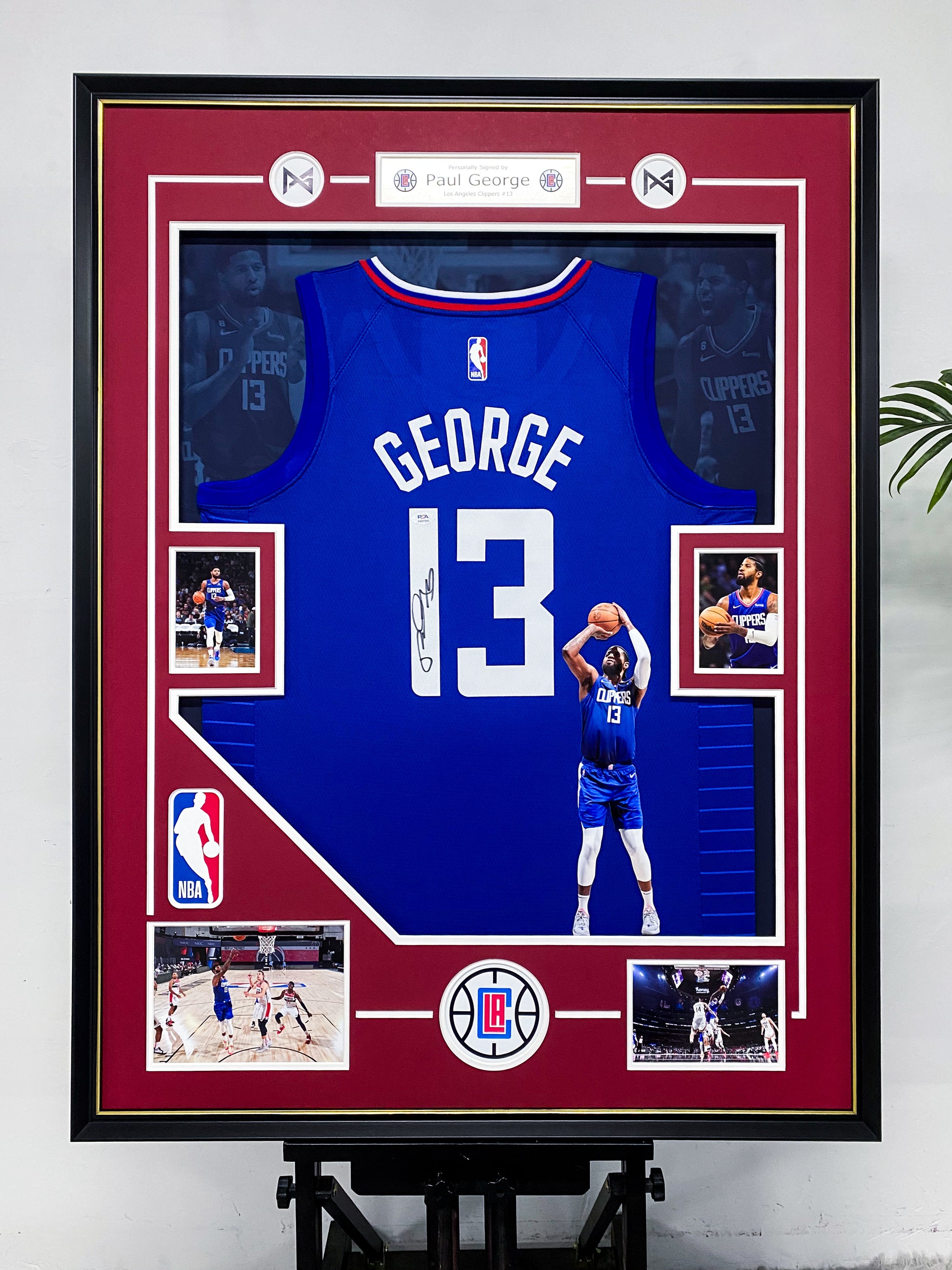 Paul George Los Angeles Clippers #13 Autographed Jersey Framing