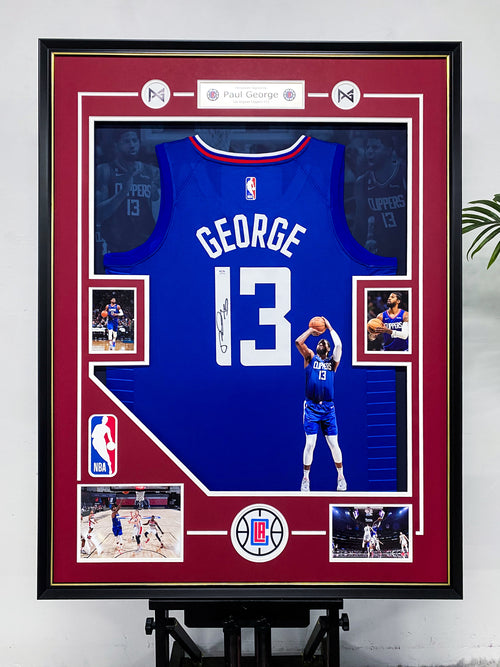 Paul George Los Angeles Clippers #13 Autographed Jersey Framing