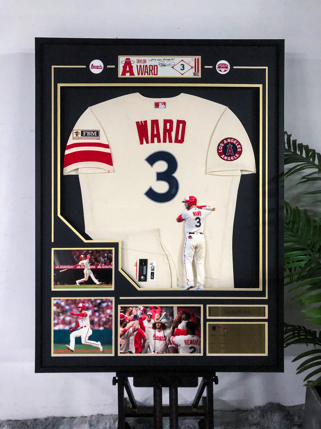 Taylor Ward Los Angeles Angels Autographed Custom Framed Jersey