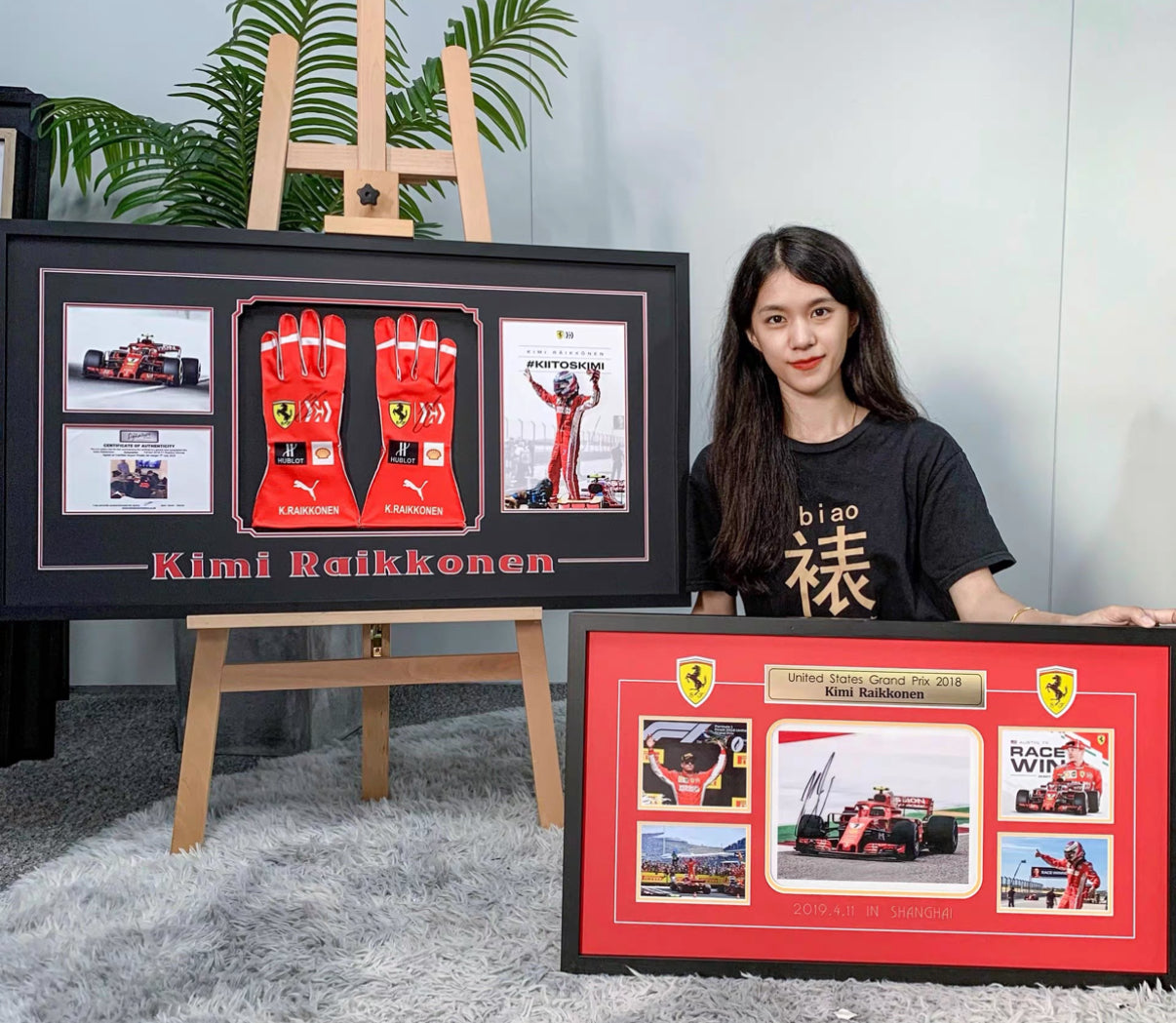 Kimi Gloves Custom Framed
