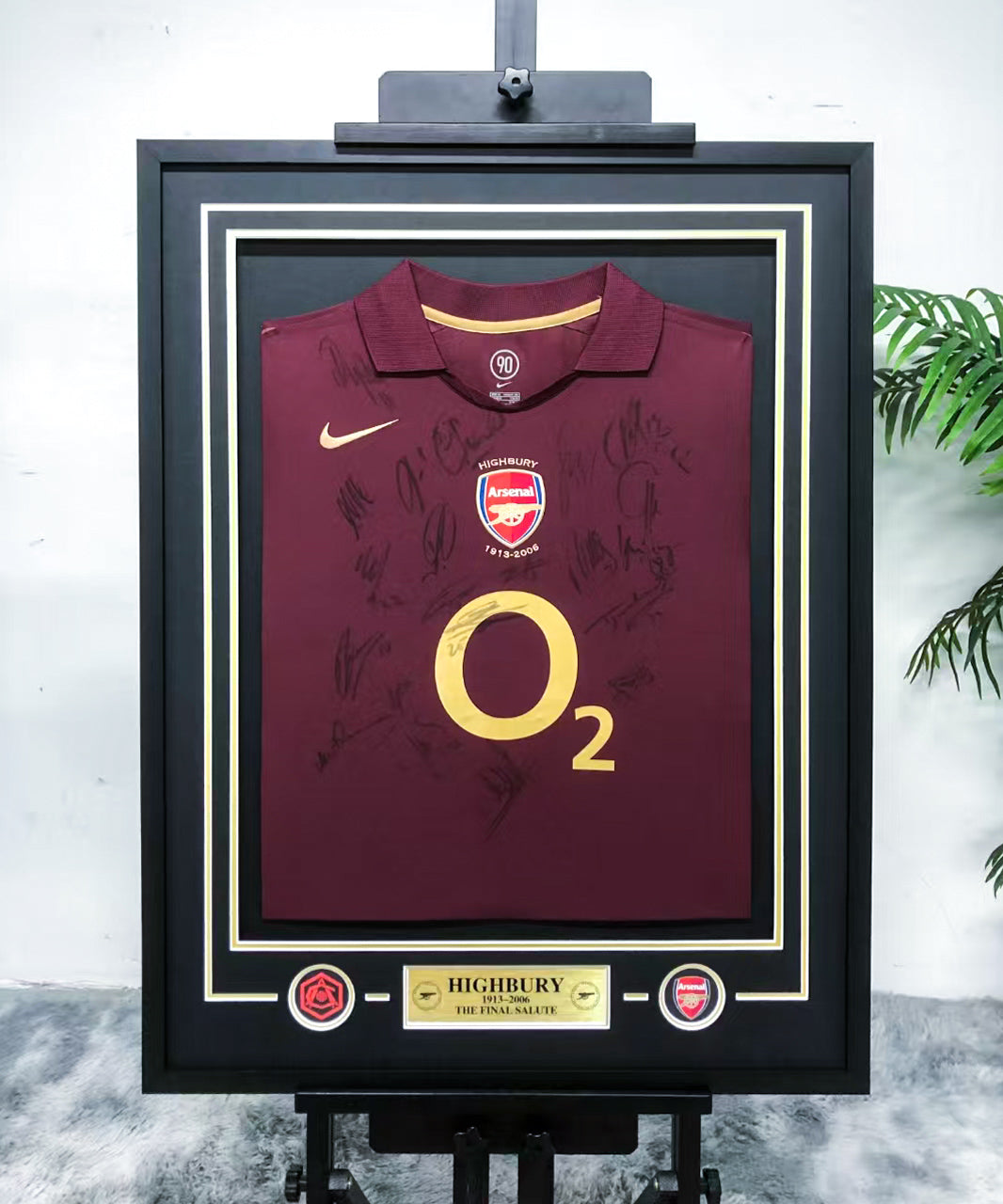Arsenal FC Autographed Jersey Framed