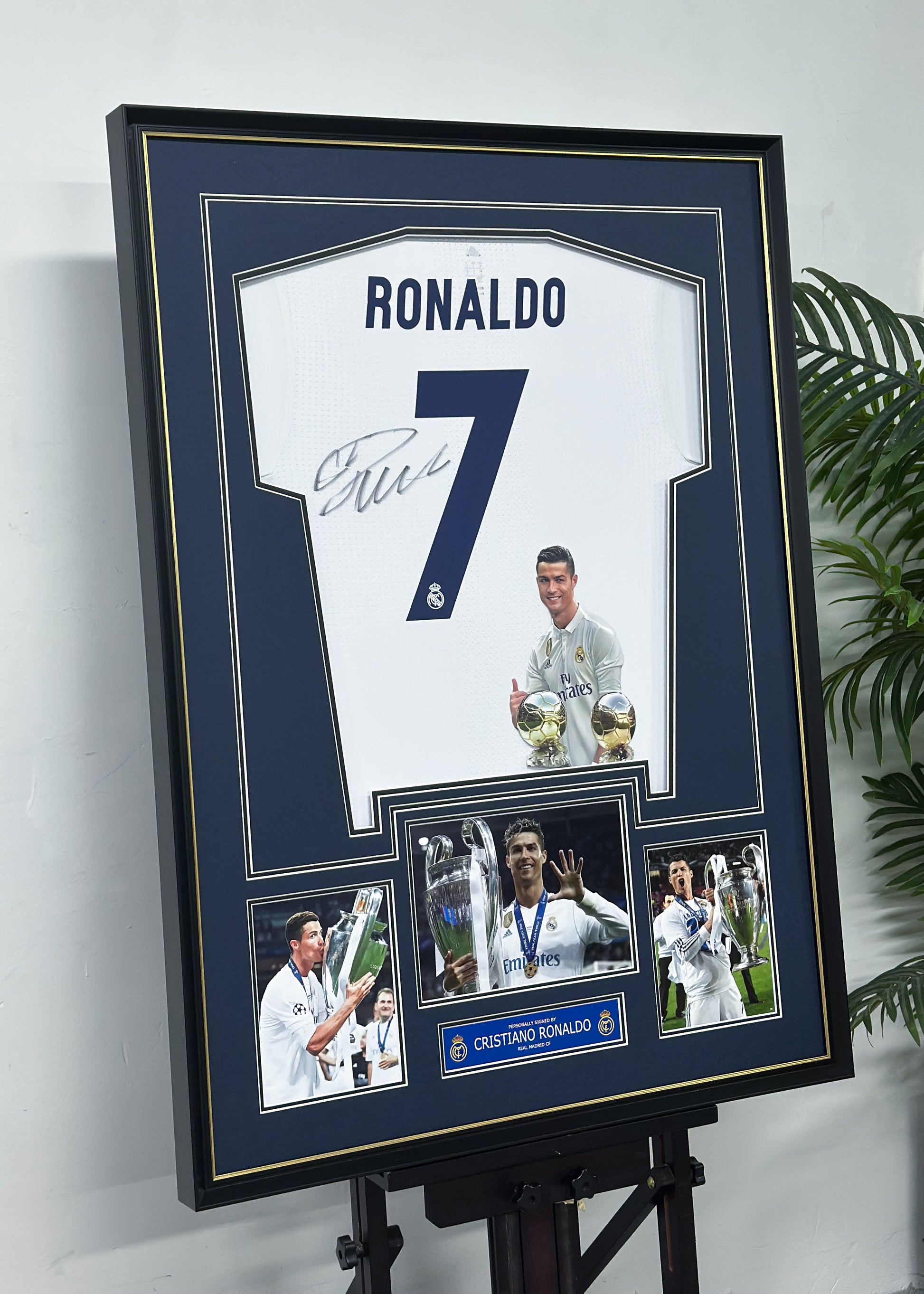 Cristiano Ronaldo Real Madrid #7 Jersey Framed