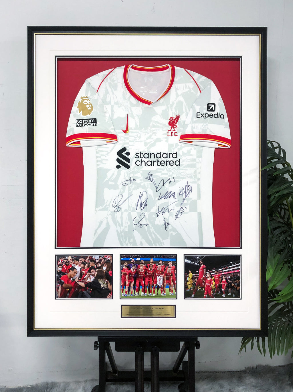 Liverpool FC Autographed Custom Framed Jersey