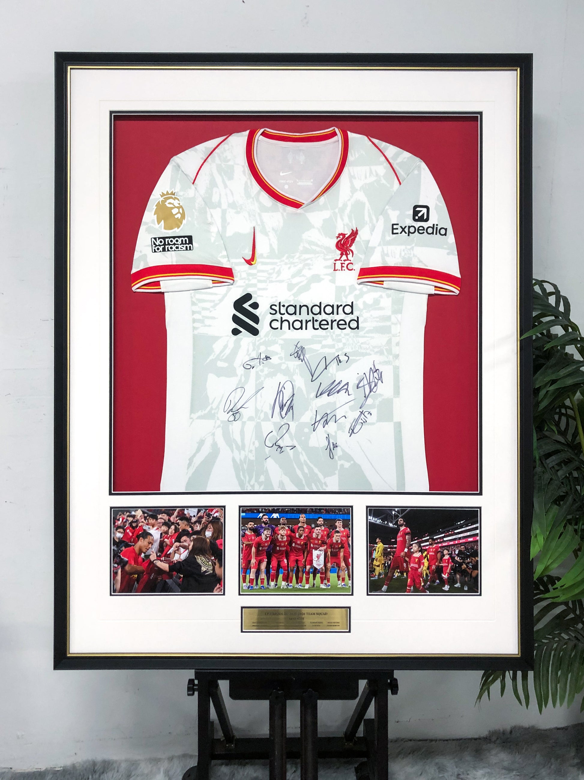 Liverpool FC Autographed Custom Framed Jersey