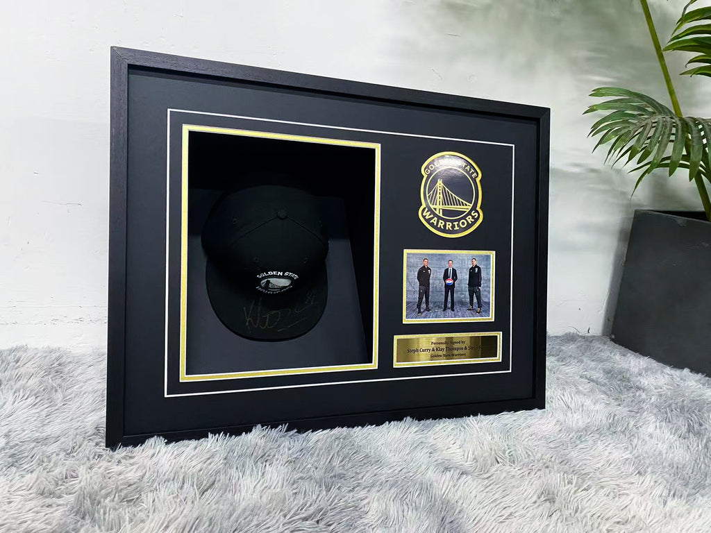 Golden State Warriors Signed Cap Framing