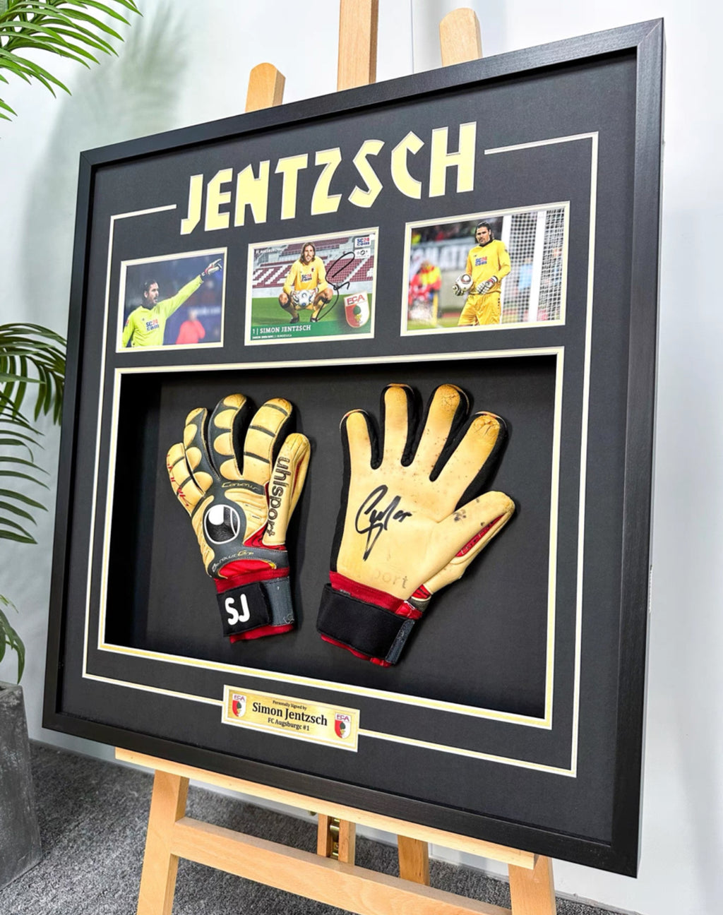 Simon Jentzsch Autographed Gloves | Personalized Framed Keepsake