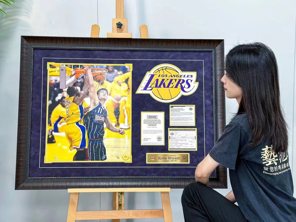 Kobe Bryant Custom Framed Signed Poster