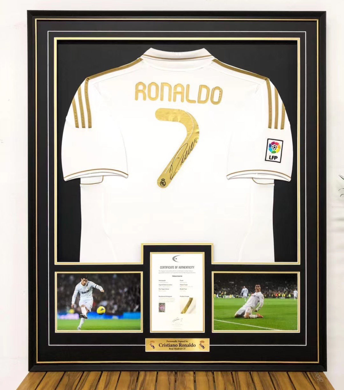 Cristiano Ronaldo Real Madrid CF Autographed Jersey Framed