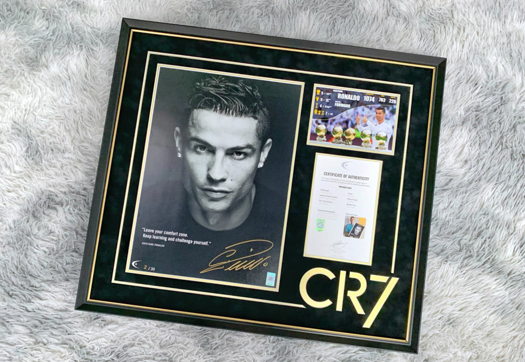 Cristiano Ronaldo Poster with Personalized Custom Design Framed 000011