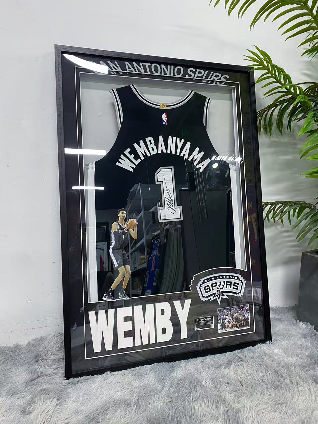 Victor Wembanyama San Antonio Spurs Signed Jersey Framing